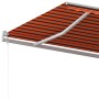 Toldo manual retráctil con postes naranja y marrón 6x3 m en Toldos | Comprar online en Foru.es