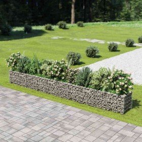 Arriate de gaviones de acero 450x50x50 cm en Macetas y jardineras | Comprar online en Foru.es