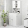 Armario de lavadora blanco brillante 70,5x25,5x90 cm de vidaXL, Accesorios para lavadoras y secadoras - Ref: Foro24-808392, P...