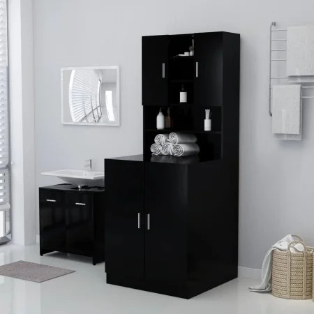 Armario de lavadora negro 71x71,5x91,5 cm de vidaXL, Accesorios para lavadoras y secadoras - Ref: Foro24-808396, Precio: 76,3...