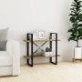 Estantería de 2 niveles madera maciza de pino 80x30x70 cm en Librerías y estanterías | Comprar online en Foru.es