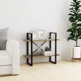 Estantería de 2 niveles madera maciza de pino 80x30x70 cm en Librerías y estanterías | Comprar online en Foru.es