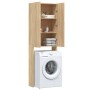 Armario de lavadora color roble Sonoma 64x25,5x190 cm de vidaXL, Accesorios para lavadoras y secadoras - Ref: Foro24-808416, ...