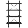 Estantería 4 niveles madera contrachapada negro 80x30x140 cm en Librerías y estanterías | Comprar online en Foru.es