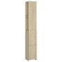 Armario de baño madera contrachapada roble Sonoma 25x26,5x170cm de vidaXL, Muebles de baño - Ref: Foro24-808434, Precio: 87,2...