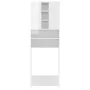 Armario para lavadora blanco brillante 64x25,5x190 cm de vidaXL, Accesorios para lavadoras y secadoras - Ref: Foro24-808428, ...