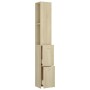 Armario de baño madera contrachapada roble Sonoma 25x26,5x170cm de vidaXL, Muebles de baño - Ref: Foro24-808434, Precio: 87,2...