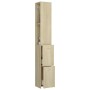 Armario de baño madera contrachapada roble Sonoma 25x26,5x170cm de vidaXL, Muebles de baño - Ref: Foro24-808434, Precio: 87,2...