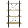 Estantería de 4 niveles contrachapada roble Sonoma 80x30x140 cm en Librerías y estanterías | Comprar online en Foru.es