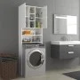 Armario para lavadora blanco brillante 64x25,5x190 cm de vidaXL, Accesorios para lavadoras y secadoras - Ref: Foro24-808428, ...