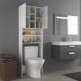 Armario para lavadora blanco brillante 64x25,5x190 cm de vidaXL, Accesorios para lavadoras y secadoras - Ref: Foro24-808428, ...