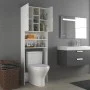 Armario para lavadora blanco brillante 64x25,5x190 cm de vidaXL, Accesorios para lavadoras y secadoras - Ref: Foro24-808428, ...
