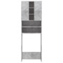 Armario de lavadora gris hormigón 64x25,5x190 cm de vidaXL, Accesorios para lavadoras y secadoras - Ref: Foro24-808426, Preci...