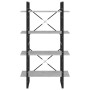 Estantería de 4 niveles contrachapada gris hormigón 80x30x140cm en Librerías y estanterías | Comprar online en Foru.es
