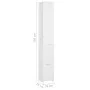 Badezimmerschrank aus Sperrholz weiß 25x26,5x170 cm von vidaXL, Badezimmermöbel - Ref: Foro24-808431, Preis: 61,31 €, Rabatt: %