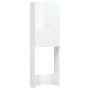 Armario para lavadora blanco brillo 64x25,5x190 cm de vidaXL, Accesorios para lavadoras y secadoras - Ref: Foro24-808419, Pre...