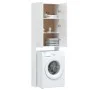 Armario para lavadora blanco brillo 64x25,5x190 cm de vidaXL, Accesorios para lavadoras y secadoras - Ref: Foro24-808419, Pre...