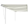 Toldo retráctil manual con luz LED color crema 6x3 m en Toldos | Comprar online en Foru.es