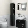 Armario de baño madera contrachapada negro 25x26,5x170 cm de vidaXL, Muebles de baño - Ref: Foro24-808432, Precio: 63,73 €, D...