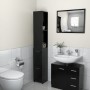 Armario de baño madera contrachapada negro 25x26,5x170 cm de vidaXL, Muebles de baño - Ref: Foro24-808432, Precio: 61,38 €, D...