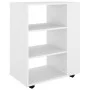Weißer Sperrholzschrank mit Rollen 60x35x75 cm von vidaXL, Schließfächer und Lagerschränke - Ref: Foro24-808449, Preis: 59,18...