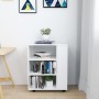 Armario con ruedas de madera contrachapada blanco 60x35x75 cm de vidaXL, Taquillas y armarios de almacenamiento - Ref: Foro24...