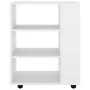 Weißer Sperrholzschrank mit Rollen 60x35x75 cm von vidaXL, Schließfächer und Lagerschränke - Ref: Foro24-808449, Preis: 59,18...