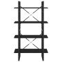 Estantería 4 niveles madera maciza de pino negro 80x30x140 cm en Librerías y estanterías | Comprar online en Foru.es