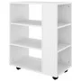 Weißer Sperrholzschrank mit Rollen 60x35x75 cm von vidaXL, Schließfächer und Lagerschränke - Ref: Foro24-808449, Preis: 59,18...