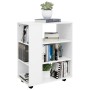 Armario con ruedas de madera contrachapada blanco 60x35x75 cm de vidaXL, Taquillas y armarios de almacenamiento - Ref: Foro24...
