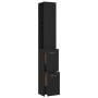 Armario de baño madera contrachapada negro 25x26,5x170 cm de vidaXL, Muebles de baño - Ref: Foro24-808432, Precio: 61,38 €, D...
