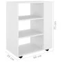 Weißer Sperrholzschrank mit Rollen 60x35x75 cm von vidaXL, Schließfächer und Lagerschränke - Ref: Foro24-808449, Preis: 59,18...