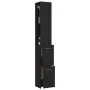 Armario de baño madera contrachapada negro 25x26,5x170 cm de vidaXL, Muebles de baño - Ref: Foro24-808432, Precio: 63,73 €, D...