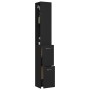 Armario de baño madera contrachapada negro 25x26,5x170 cm de vidaXL, Muebles de baño - Ref: Foro24-808432, Precio: 61,38 €, D...