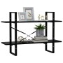 Estantería de 2 niveles madera contrachapada negro 100x30x70 cm en Librerías y estanterías | Comprar online en Foru.es