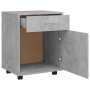 Armario ruedas madera contrachapada gris hormigón 45x38x54 cm de vidaXL, Taquillas y armarios de almacenamiento - Ref: Foro24...