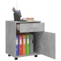 Armario ruedas madera contrachapada gris hormigón 45x38x54 cm de vidaXL, Taquillas y armarios de almacenamiento - Ref: Foro24...