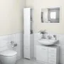 Armario baño madera contrachapada blanco brillo 25x26,5x170 cm de vidaXL, Muebles de baño - Ref: Foro24-808437, Precio: 63,85...