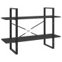 Estantería de 2 niveles madera contrachapada gris 100x30x70 cm en Librerías y estanterías | Comprar online en Foru.es