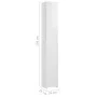 Armario baño madera contrachapada blanco brillo 25x26,5x170 cm de vidaXL, Muebles de baño - Ref: Foro24-808437, Precio: 63,85...