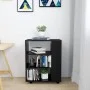 Sperrholzschrank mit Rädern schwarz 60x35x75 cm von vidaXL, Schließfächer und Lagerschränke - Ref: Foro24-808450, Preis: 51,4...