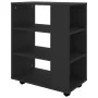 Sperrholzschrank mit Rädern schwarz 60x35x75 cm von vidaXL, Schließfächer und Lagerschränke - Ref: Foro24-808450, Preis: 51,4...