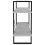 Estantería de 2 niveles contrachapada gris hormigón 100x30x70cm en Librerías y estanterías | Comprar online en Foru.es