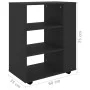 Sperrholzschrank mit Rädern schwarz 60x35x75 cm von vidaXL, Schließfächer und Lagerschränke - Ref: Foro24-808450, Preis: 51,4...