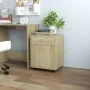 Armario con ruedas madera contrachapada roble Sonoma 45x38x54cm de vidaXL, Taquillas y armarios de almacenamiento - Ref: Foro...