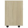 Armario con ruedas madera contrachapada roble Sonoma 45x38x54cm de vidaXL, Taquillas y armarios de almacenamiento - Ref: Foro...