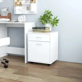 White plywood rolling cabinet 45x38x54 cm by vidaXL, Lockers and storage cabinets - Ref: Foro24-808440, Price: 53,00 €, Disco...