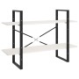 Estantería 2 niveles madera maciza de pino blanco 100x30x70 cm en Librerías y estanterías | Comprar online en Foru.es