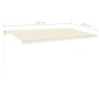 Toldo retráctil manual con luz LED color crema 6x3 m en Toldos | Comprar online en Foru.es