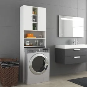 Armario de lavadora blanco 64x25,5x190 cm de vidaXL, Accesorios para lavadoras y secadoras - Ref: Foro24-808422, Precio: 91,0...